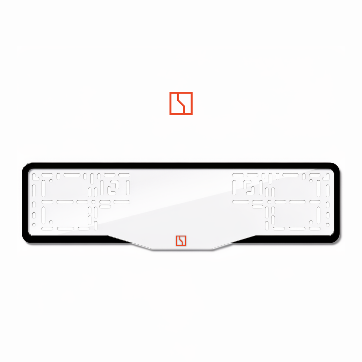 Cadres de plaque d'immatriculation Zeekr Logo - Rouge - GLASS