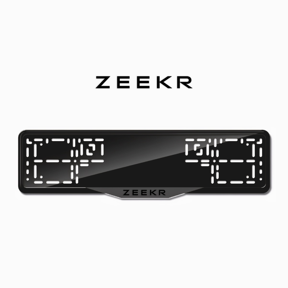 Cadres de plaque d'immatriculation Zeekr Logo - Noir - SATIN