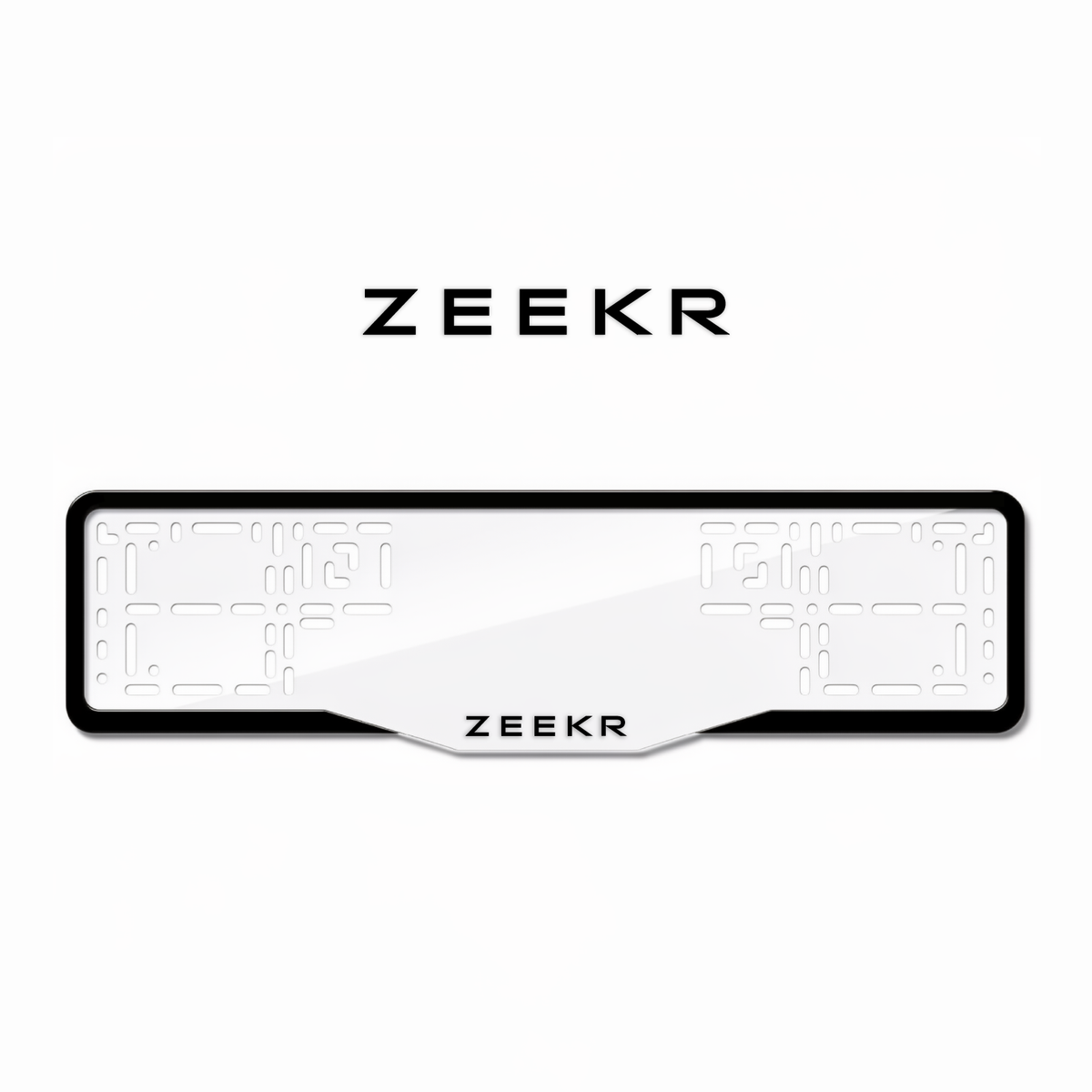 Cadres de plaque d'immatriculation Zeekr Logo - Noir - GLASS