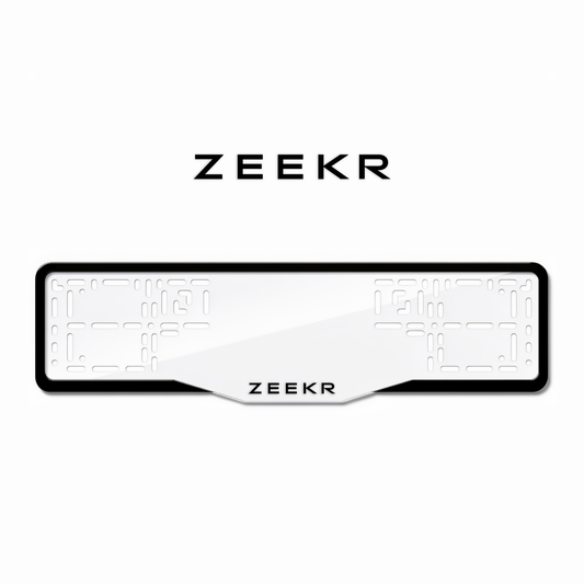 Cadres de plaque d'immatriculation Zeekr Logo - Noir - GLASS