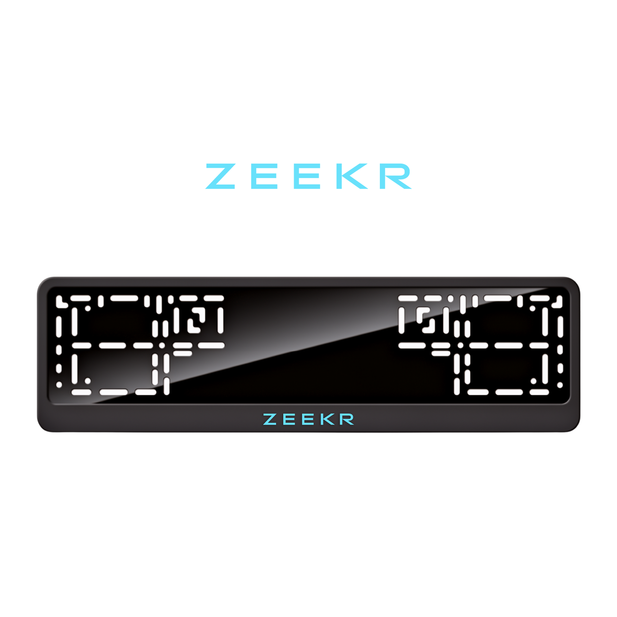 Cadres de plaque d'immatriculation Zeekr Logo - Bleu Tiffany - CLASSIC