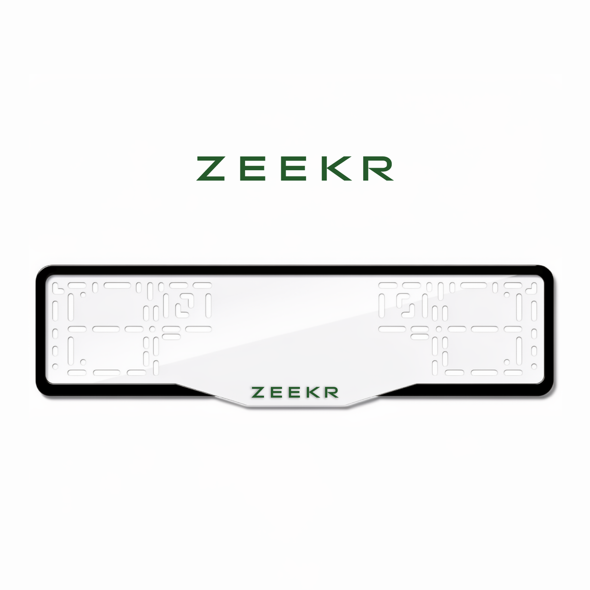 Cadres de plaque d'immatriculation Zeekr Logo - Vert - GLASS